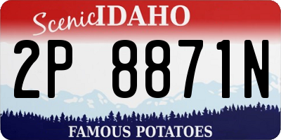 ID license plate 2P8871N