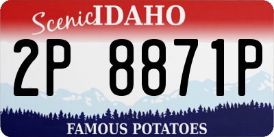 ID license plate 2P8871P