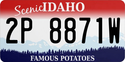 ID license plate 2P8871W