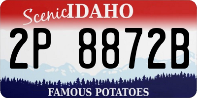 ID license plate 2P8872B