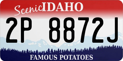 ID license plate 2P8872J