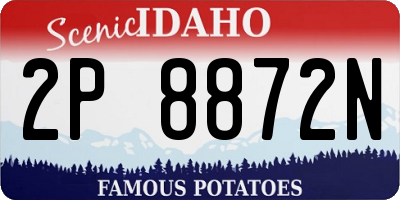 ID license plate 2P8872N