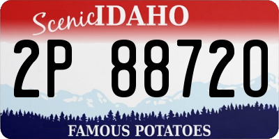 ID license plate 2P8872O