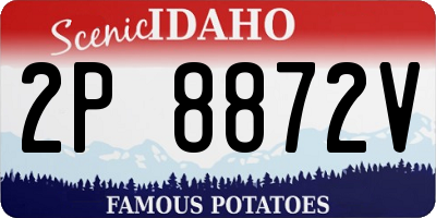 ID license plate 2P8872V