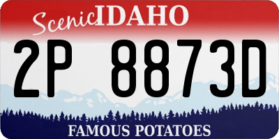 ID license plate 2P8873D