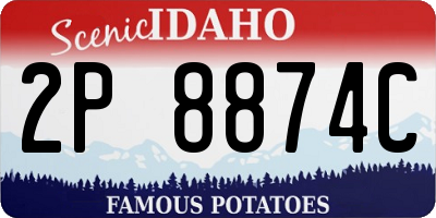 ID license plate 2P8874C