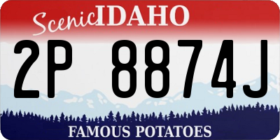 ID license plate 2P8874J
