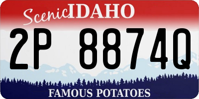ID license plate 2P8874Q