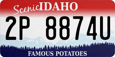 ID license plate 2P8874U