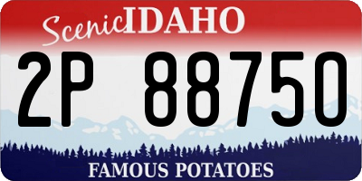 ID license plate 2P8875O