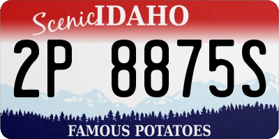 ID license plate 2P8875S