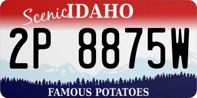 ID license plate 2P8875W