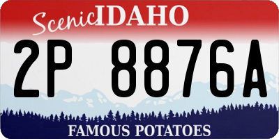 ID license plate 2P8876A