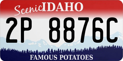ID license plate 2P8876C