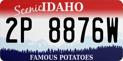 ID license plate 2P8876W