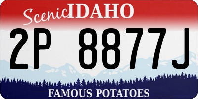 ID license plate 2P8877J
