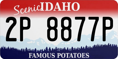 ID license plate 2P8877P