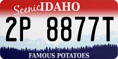 ID license plate 2P8877T