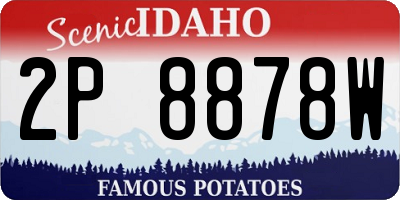 ID license plate 2P8878W