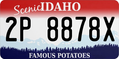 ID license plate 2P8878X