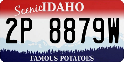 ID license plate 2P8879W