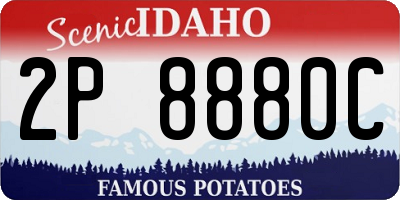 ID license plate 2P8880C