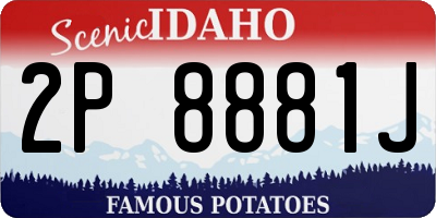 ID license plate 2P8881J