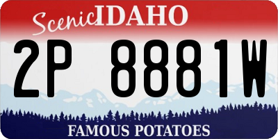 ID license plate 2P8881W