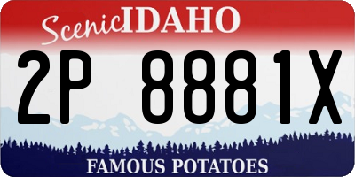 ID license plate 2P8881X