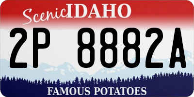 ID license plate 2P8882A