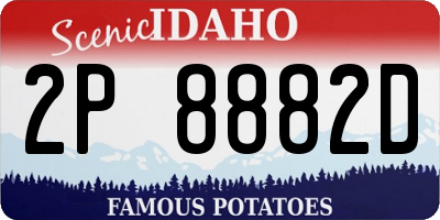 ID license plate 2P8882D