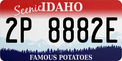 ID license plate 2P8882E