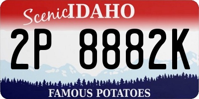 ID license plate 2P8882K