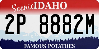 ID license plate 2P8882M
