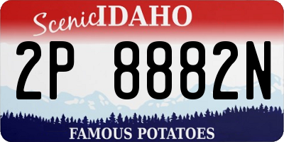 ID license plate 2P8882N