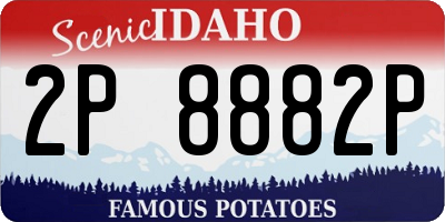 ID license plate 2P8882P