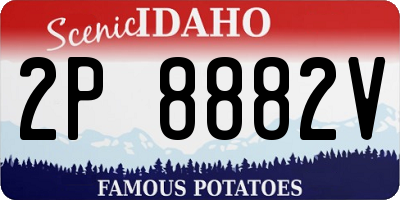 ID license plate 2P8882V