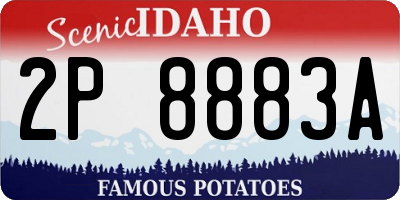 ID license plate 2P8883A