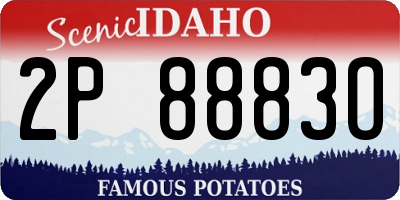 ID license plate 2P8883O
