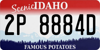 ID license plate 2P8884D