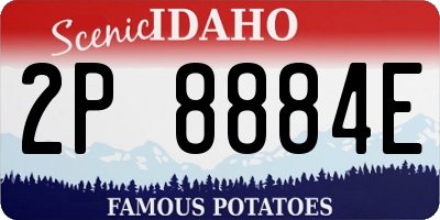 ID license plate 2P8884E