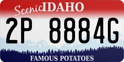 ID license plate 2P8884G