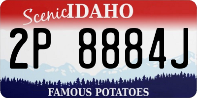ID license plate 2P8884J