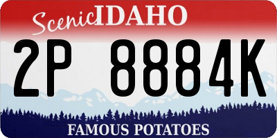 ID license plate 2P8884K