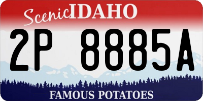 ID license plate 2P8885A