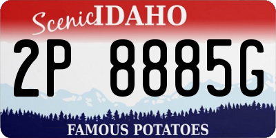 ID license plate 2P8885G