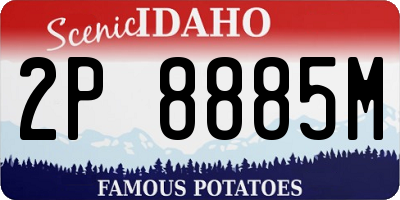 ID license plate 2P8885M