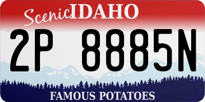 ID license plate 2P8885N