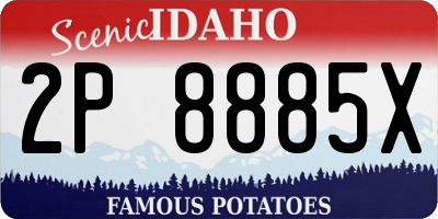 ID license plate 2P8885X