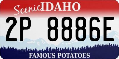 ID license plate 2P8886E